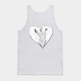 Sweet Otter Love Heart Tank Top